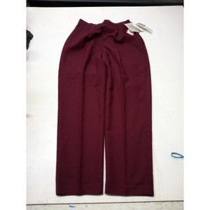 Vtg Womens Lucia Petites Size 6P Pants Slacks Wine Colored Stretch Waist NWT USA